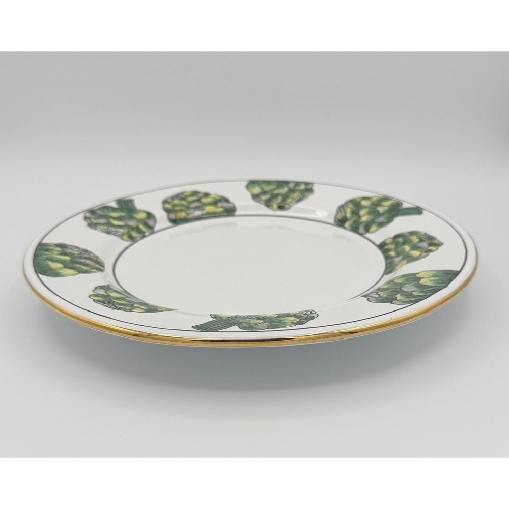 Ortino Nahid 1998 Artichoke Serving Plate Deruta Italy Hand Painted 11" Vintage - Picture 4 of 6